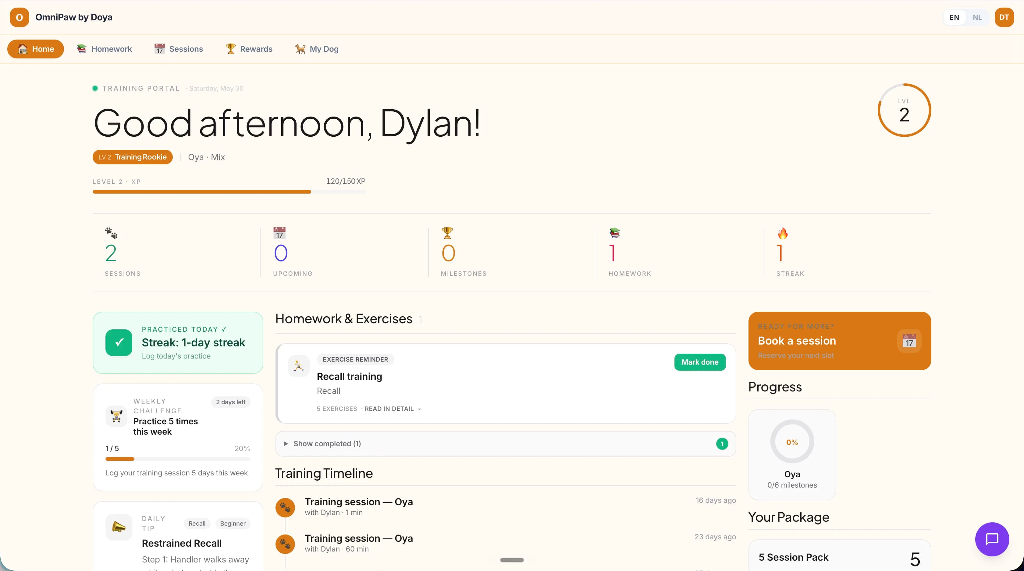 DOYA dashboard